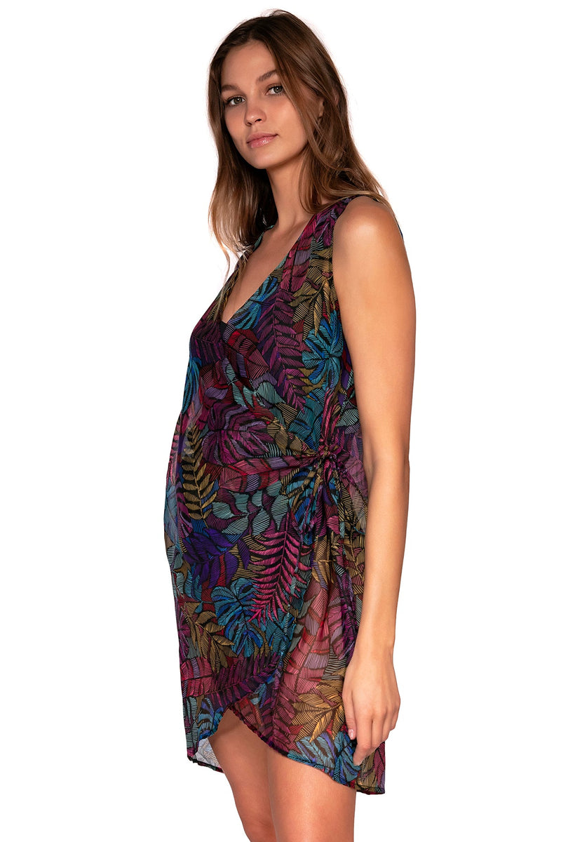 Sunsets Panama Palms Weekend Wrap Dress