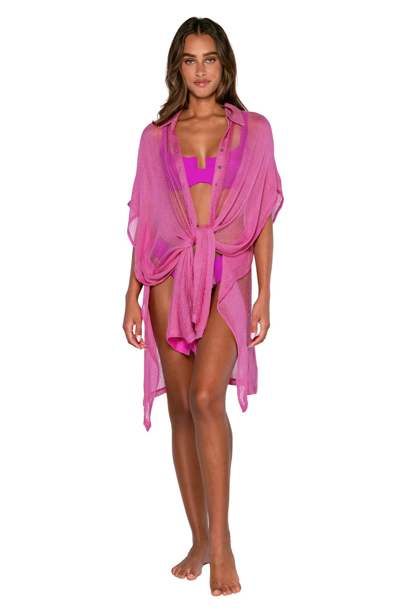 Sunsets Wild Orchid Shore Thing Tunic