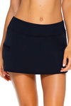 Sunsets Black Sporty Swim Skirt