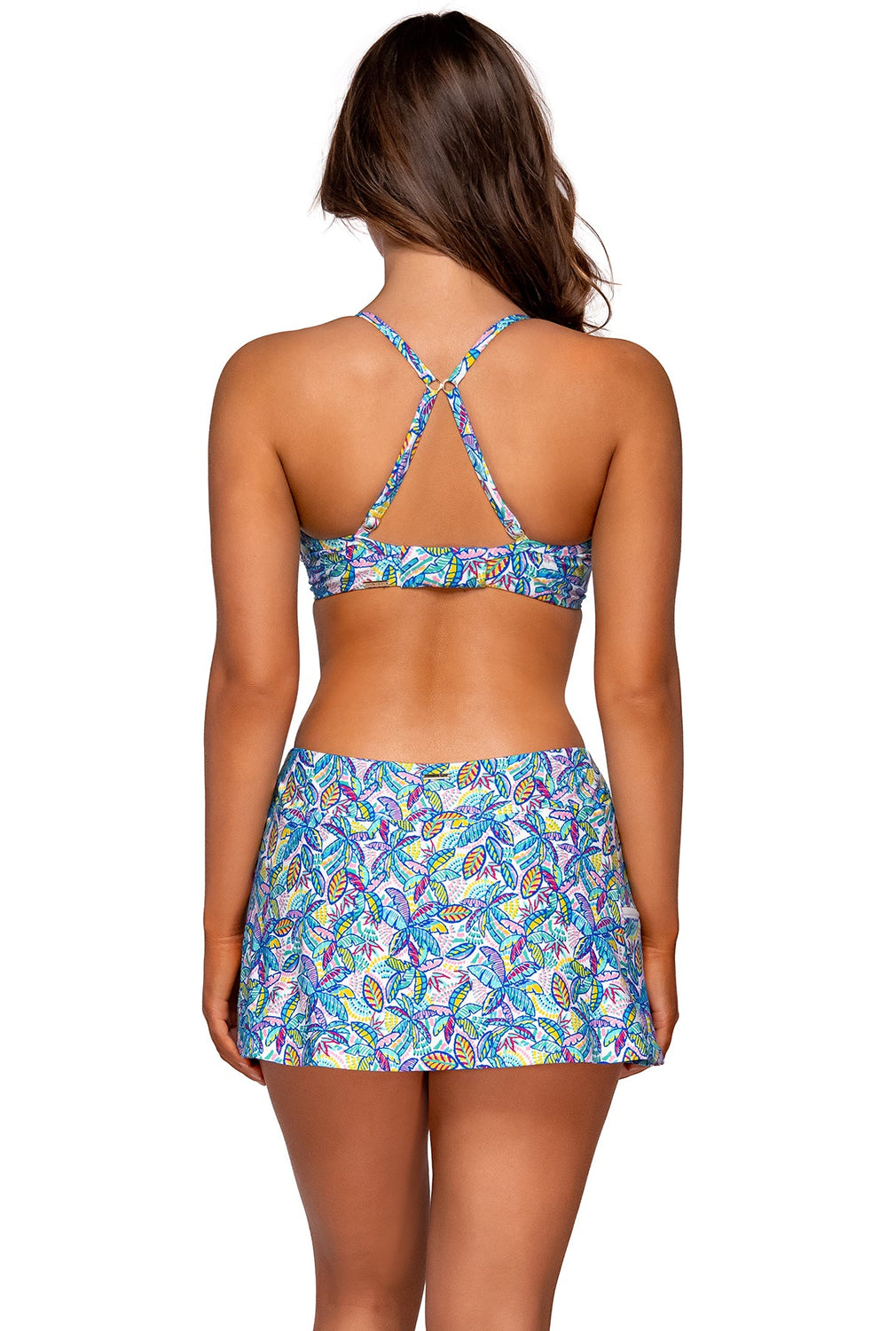 Sunsets, 40B, Sporty Swim Skirt, Electric Blue, XS