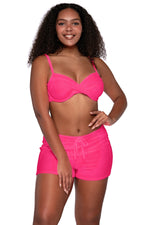 Sunsets Escape Neon Pink Laguna Swim Short