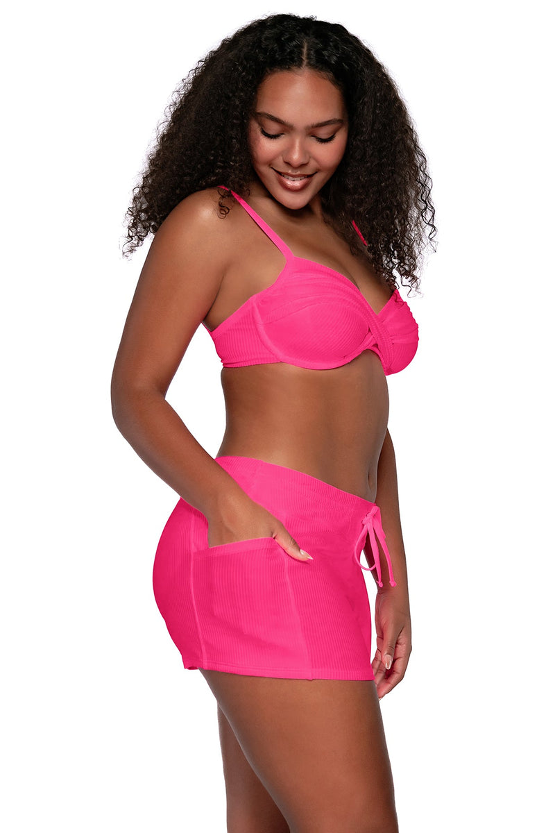 Sunsets Escape Neon Pink Laguna Swim Short