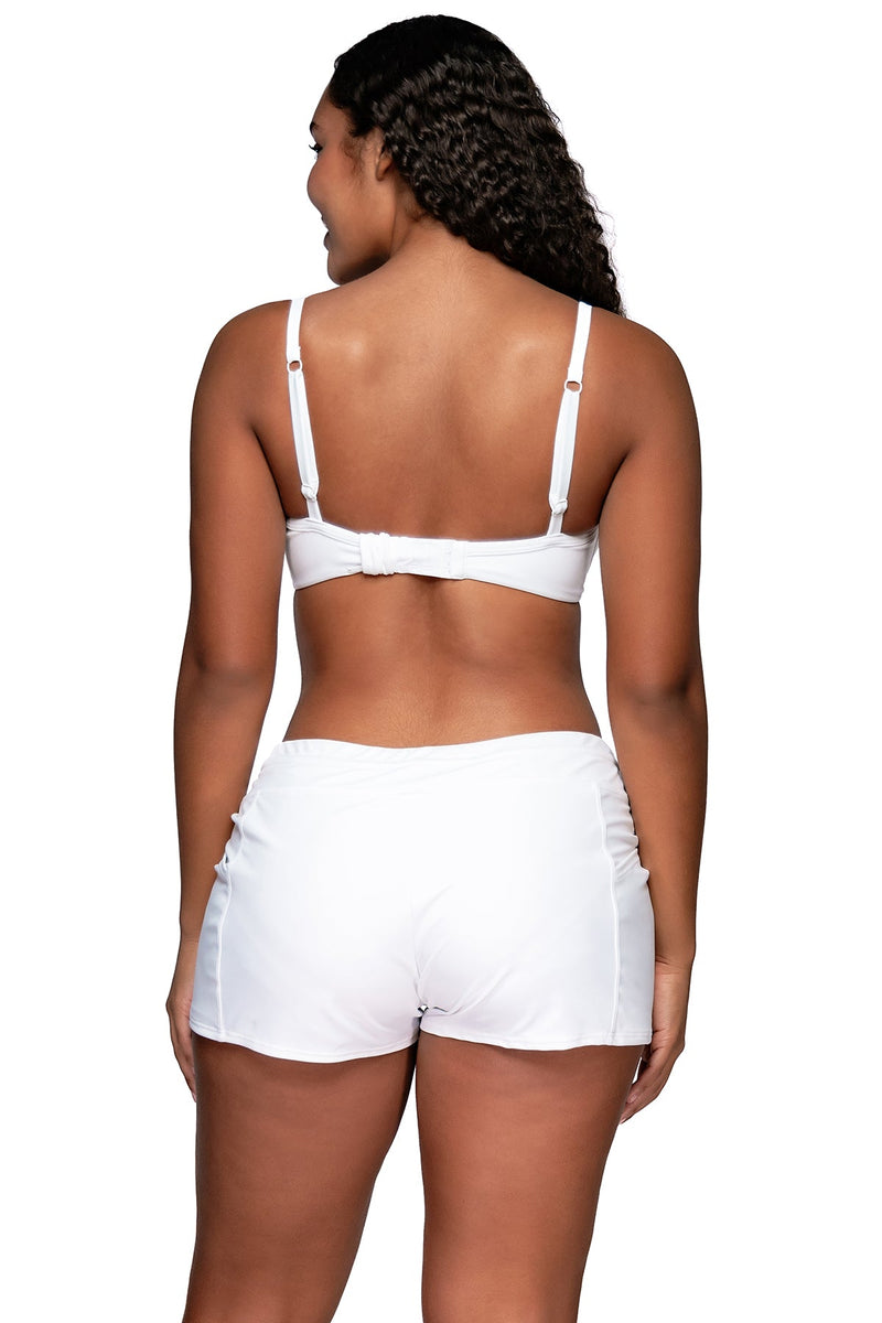 Sunsets Escape White Lily Laguna Swim Short