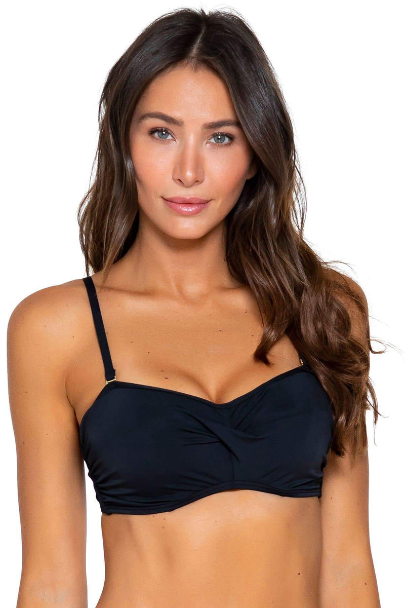 Sunsets Black Iconic Twist Bandeau