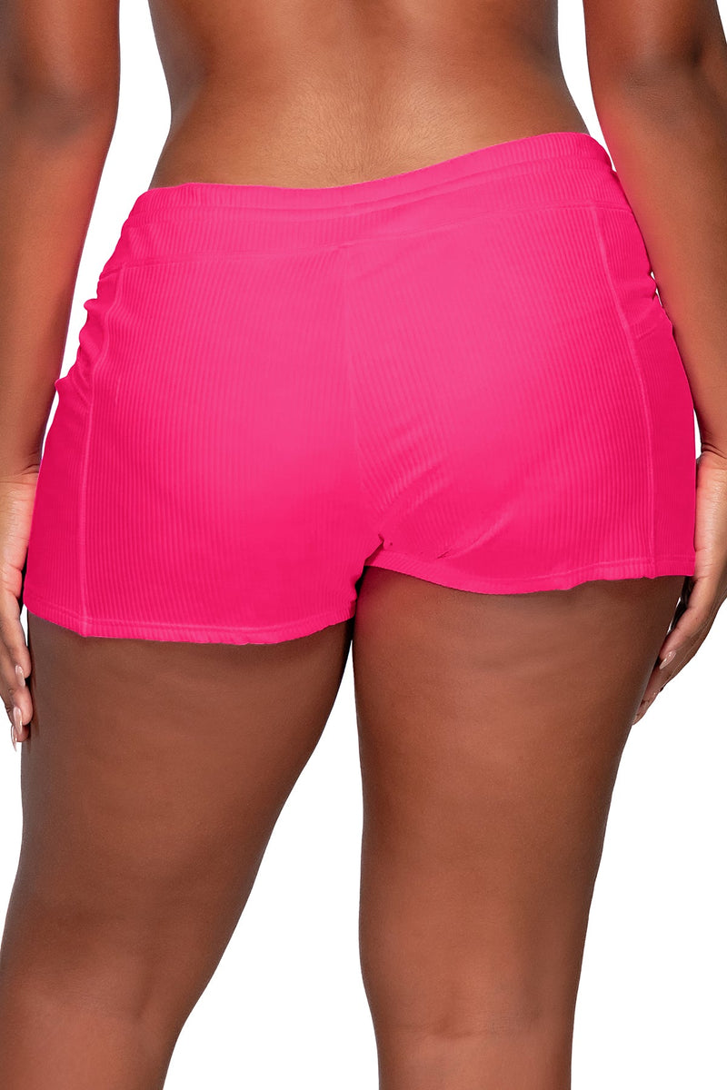 Sunsets Escape Neon Pink Laguna Swim Short