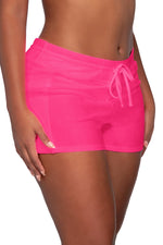 Sunsets Escape Neon Pink Laguna Swim Short
